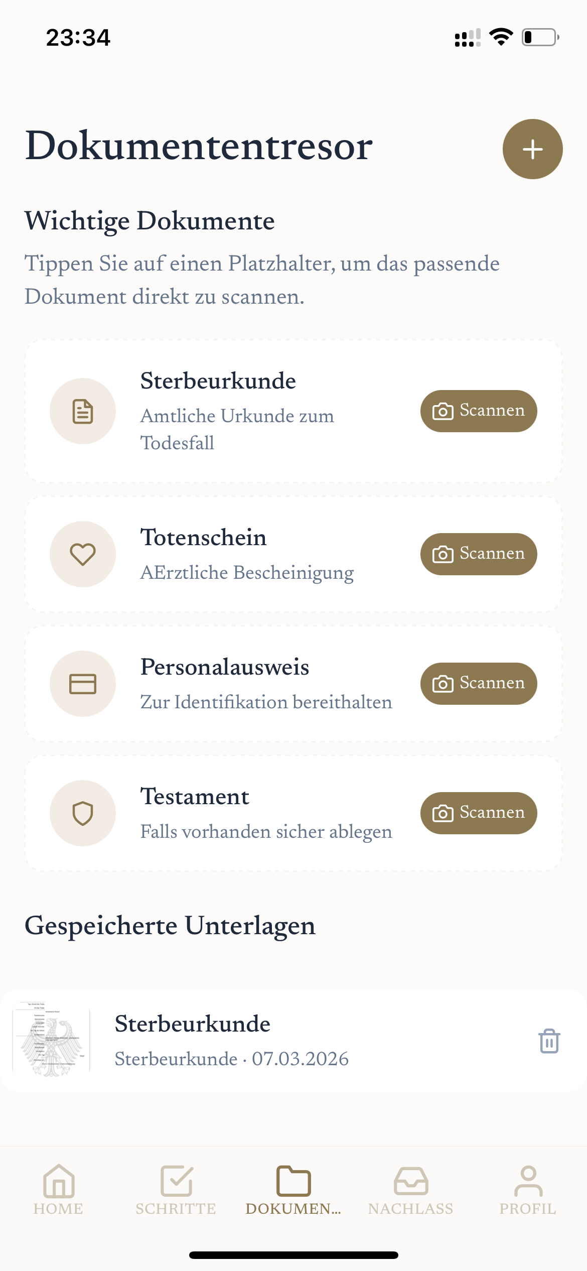 LEGASY Dokumententresor — Wichtige Dokumente scannen und sicher ablegen